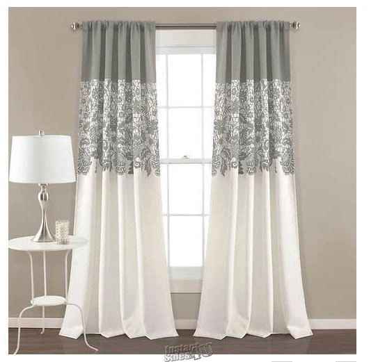 Lush Decor - Estate Garden Window Curtain Grey 52"X84" - Image 2 of 2