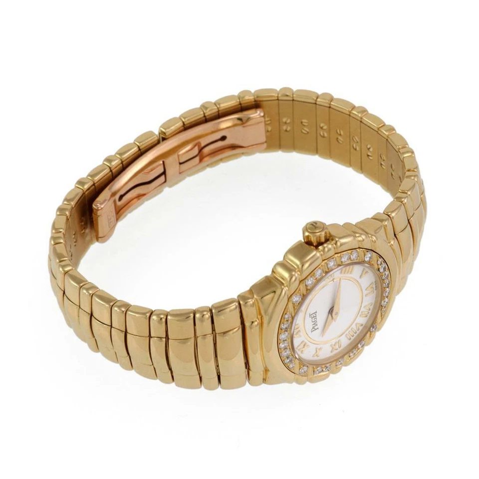 Reloj de cuarzo Piaget Tanagra para mujer de oro amarillo de 18 quilates con diamantes 16033 Foto 2 de 4