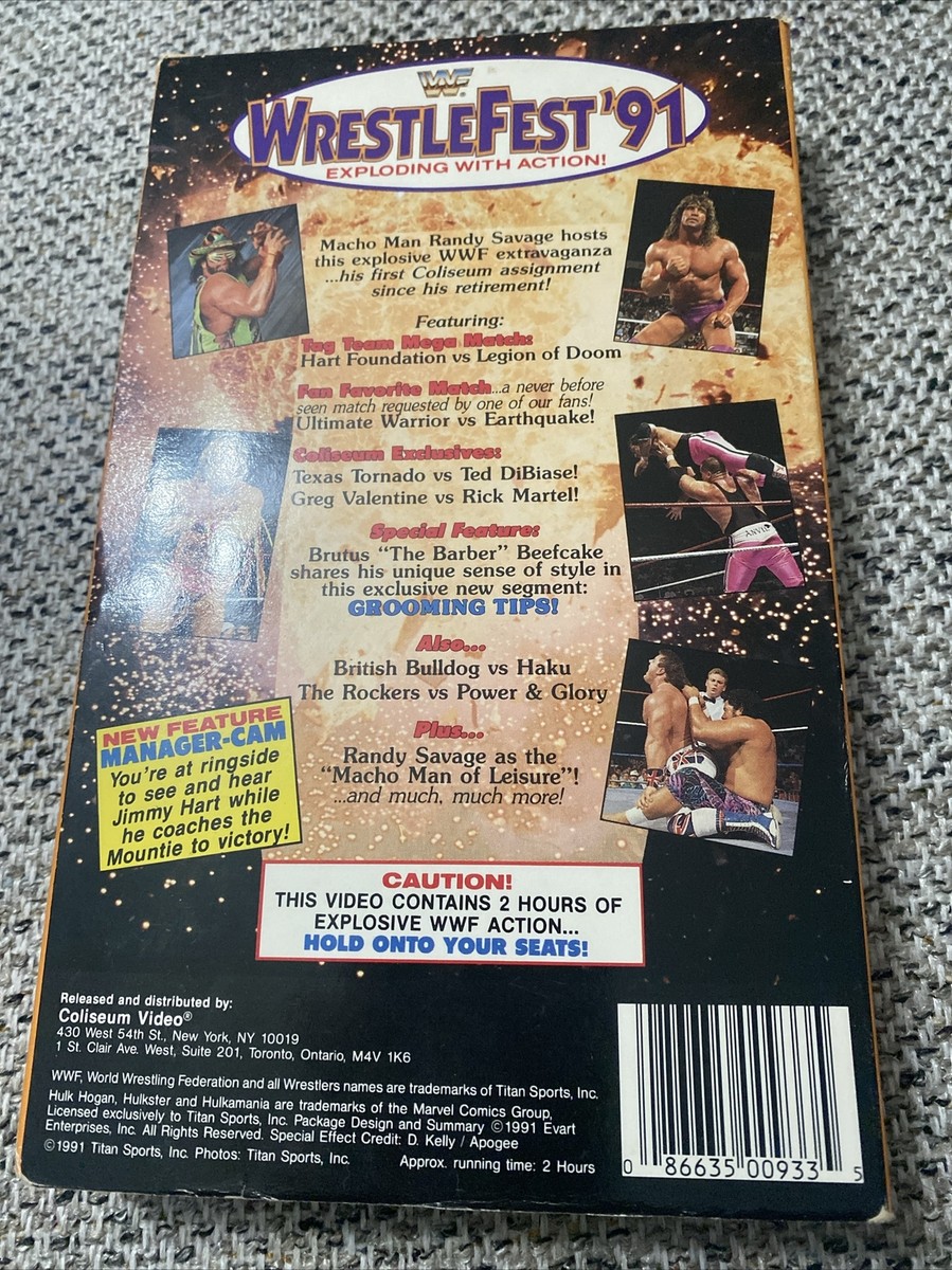 WWF - Wrestlefest 91 (VHS, 1991) COLISEUM VIDEO Non-rental