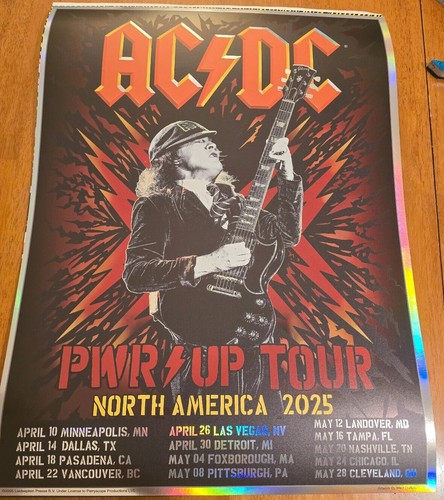 AC/DC: Official 2025 Tour Poster by Mike DuBois | eBay