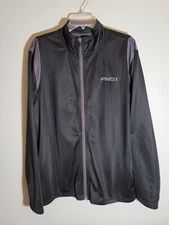 AND1 Jacket Men's Size XL  Long Sleeve Full Zip Lightweight Mock Neck Black