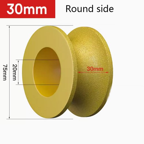 10-30mm Wet and dry Vacuum Brazed Diamond Grinding Wheel Demi Bullnose Edge Tool - Picture 26 of 39