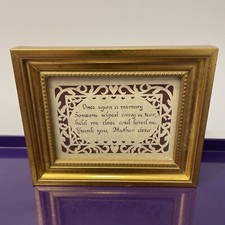 Scherenschnitte Paper Cutting 1996 made in the USA Framed - FOR MOM