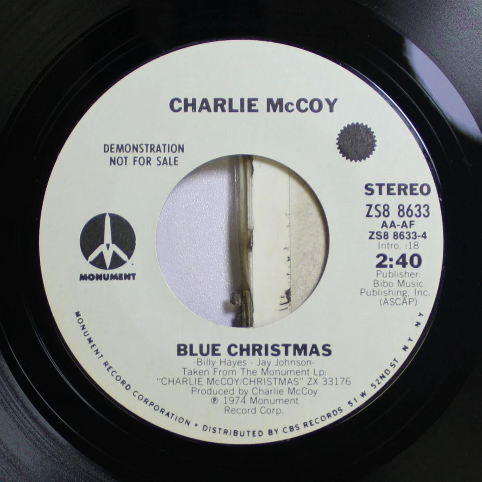 Christmas Promo 45 The Charlie Mccoy Music Machine - Christmas Cheer / Blue Chri - Image 2 of 2