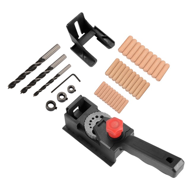 38pcs Pocket Hole Jig Tool Drill Guider System for 