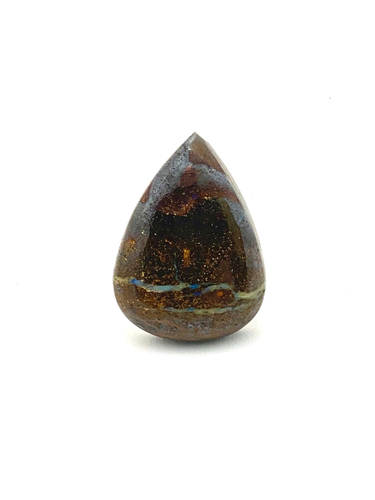 Natural Brown Boulder Opal Pear Cabochon - 32.20cts