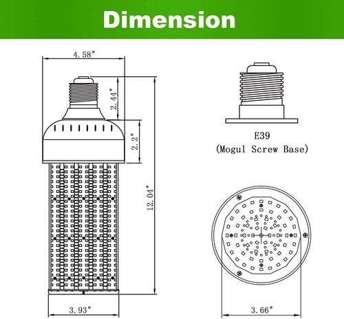 100W-300W LED Corn Bulb Light Replace 400W-1500W MH Garage Street Light E39 5K - Picture 22 of 52