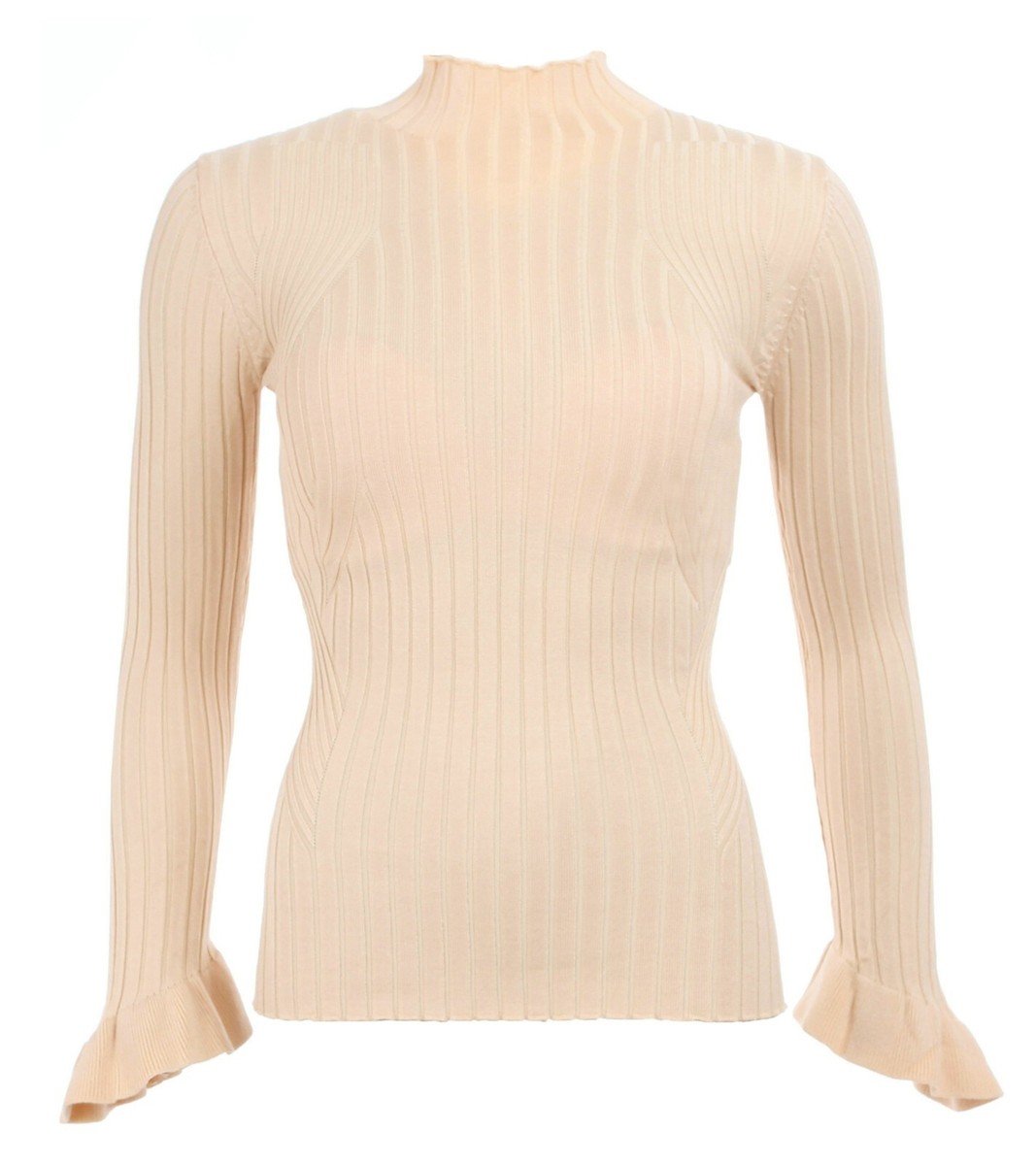 Maglione Da Donna Lavorato A Maglia A Collo Alto Con Spalle - Foto 9