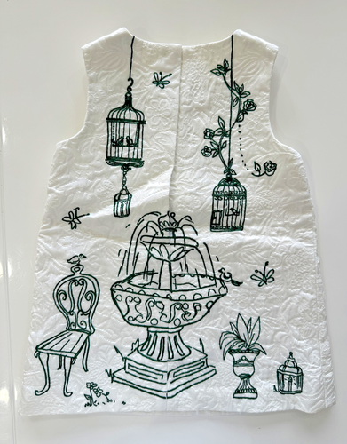 Dolce & Gabbana White and Green Print Sleeveless Dress Size 9-12 Months - Picture 2 of 6