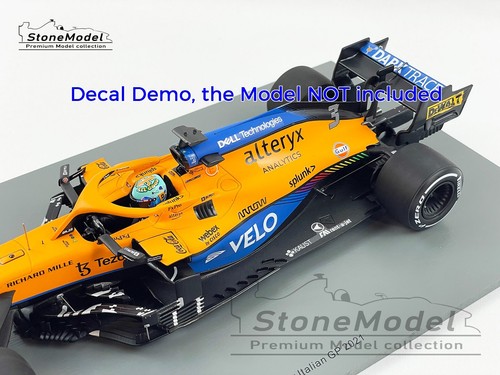 Decal for 1:18 Mclaren F1 MCL35M Italy 2021 Norris Ricciardo MINICHAMPS & Spark - Picture 11 of 12