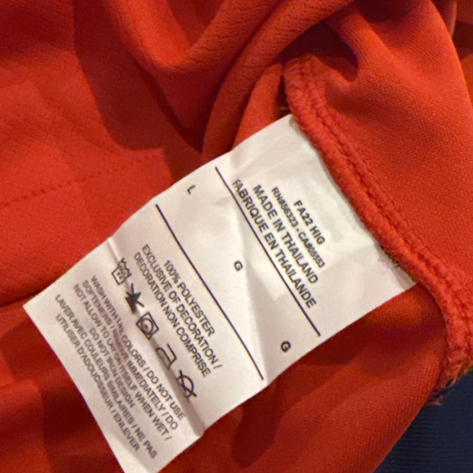 Camiseta de fútbol para hombre Nike Inglaterra National Team 2022-23 roja visitante grande L 3 Leones Foto 3 de 4