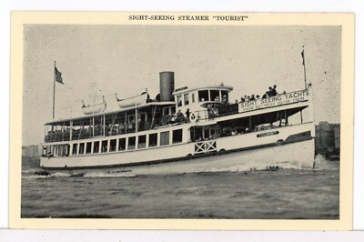 Captain John Roberts' Circle Line Steamer TOURIST, 1940's New York, NY Postcard