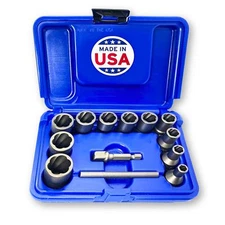 13-Piece Bolt Extractor Set Impact Grade for Stripped or Frozen Bolts
