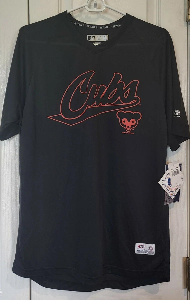 Chicago Cubs Black Pullover Jersey Shirt True Fan MLB Baseball Medium
