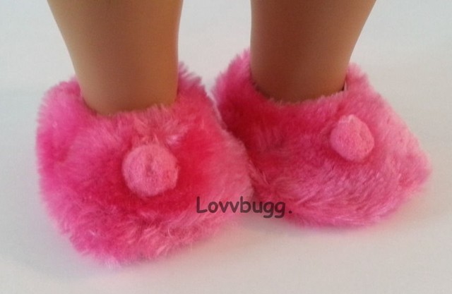 hot pink fuzzy slippers