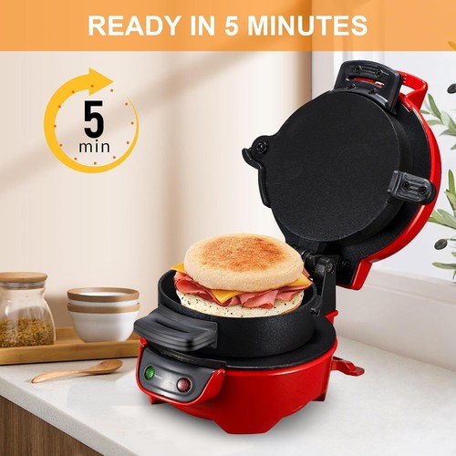 Sandwichmaker Sandwich Toaster Burger Maker Effiziente Antihaft Heizplatten - Bild 5 von 9
