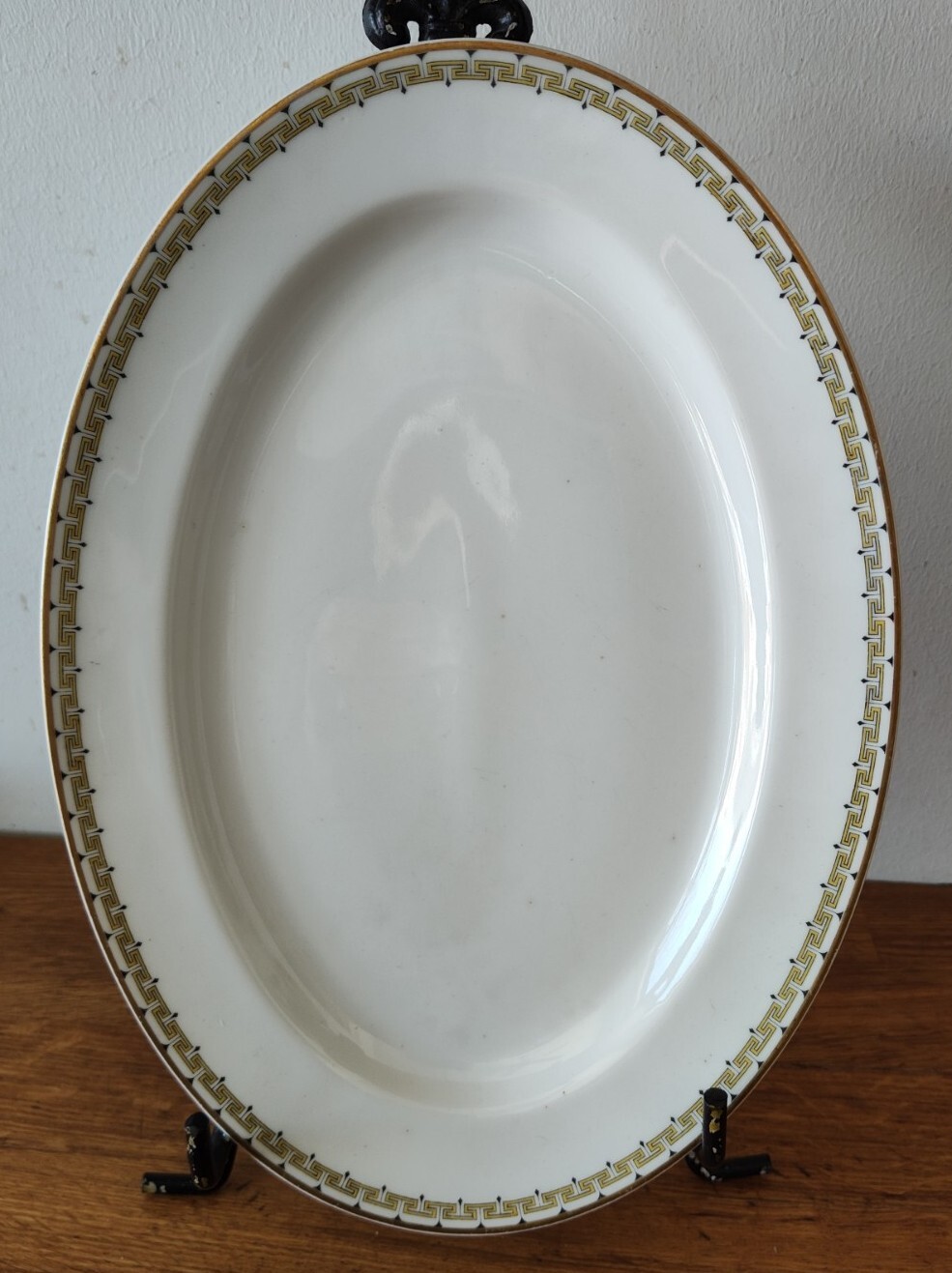 Haviland & Co France Limoges Stunning Gold Albany Greek Key Oval