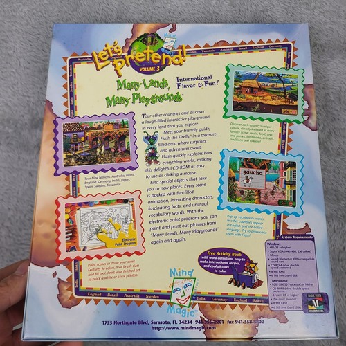 Vtg Mind Magic Productions Let's Pretend Storybook CD Rom Game Vol 3 Big Box - Photo 6/7