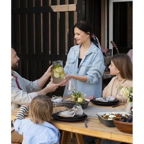 24 Piece Wheat Straw Dinnerware Sets Sets Camping Plates Bowls Microwave Safe US - Picture 9 of 9