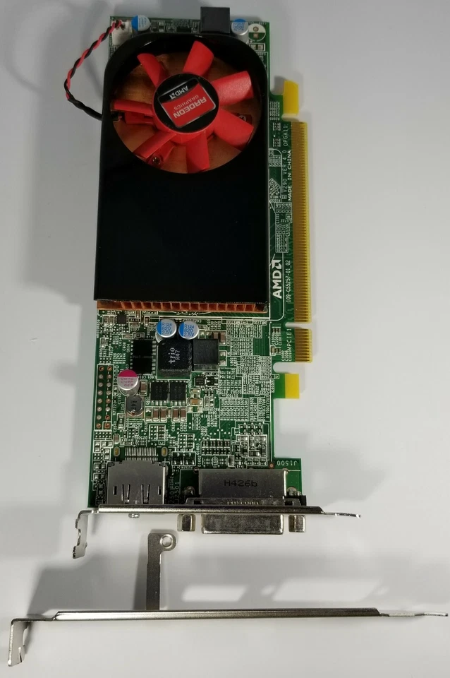 Tarjeta gráfica de video Dell AMD R7 250 2 GB PCIe x16 Windows 10 DVI DisplayPort Foto 4 de 4
