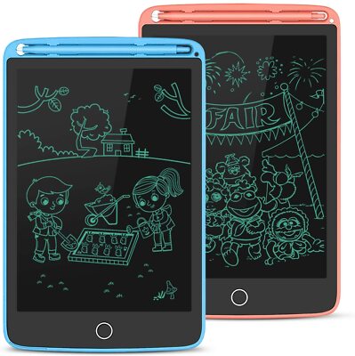 LCD Schreibtablett 2er Pack, Bestes Geschenk Doodle Zeichenbrett und Schreibbrett 