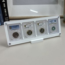 4CT Acrylic Display Stand Case Holder for PCGS Graded Coin Slab Storage Box