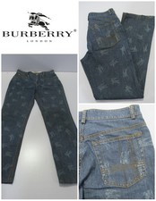 Burberry Pattern Women’s Bootcut Leg Stretch Blue W28/L29 UK10 SKU Y08301