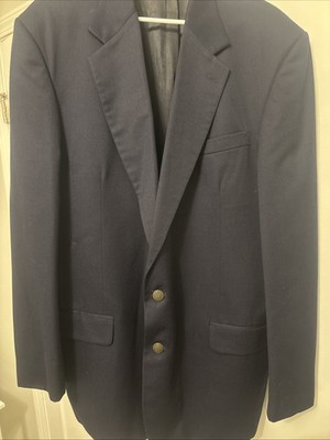 Oscar de la Renta Men s Tailored Blazer Sport Coat Big & Tall Dark Navy 48x