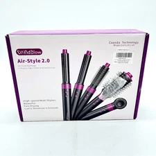 WindBlow Air-Style 2.0 5-in-1 Hair Styler Curling Volumizer Dryer Brush Set