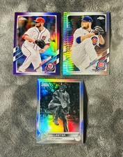 Jon Lester 2021 Topps Chrome Prism  Purple Refractor 2022 Negative SSP Refractor