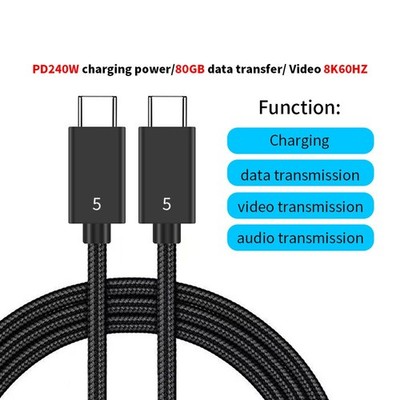 Für Thunderbolt5 Kabel 80Gbps Dual 8K 16K bereit für optimale Leistung