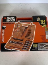 Black & Decker 71-967 Juego de Taladro atornillador de 114 piezas con estuche nuevo
