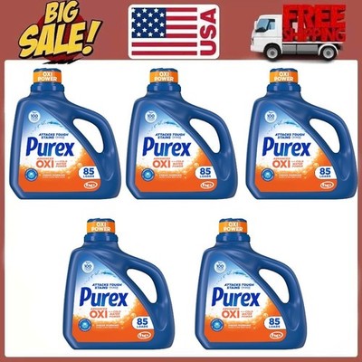 5 Pack Purex Advanced Oxi with Odor Fighter, 128 fl oz, 85 loads