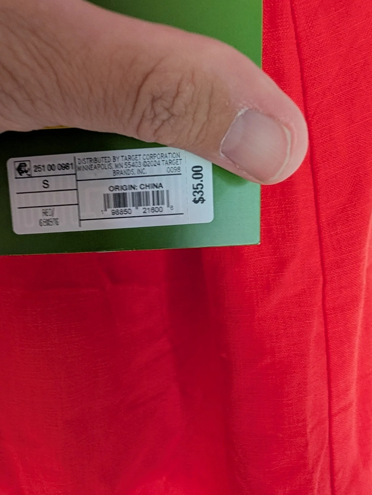 Mini Abito Kate Spade X Target Rosso Senza Maniche Orlo Smerlato Taglia S Nuovo con etichette