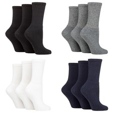 SOCKSHOP TORE - 3 Pack Ladies Plain Crew Cotton Sport Socks