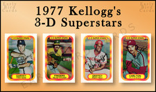1977 Kellogg's 3-D Super Stars (1-57) / U Pick Cards - No Cracks / Buy2+ Save10%