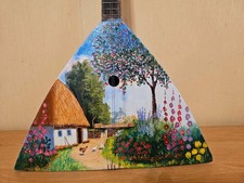 Balalayka Volksinstrument handbemalt ukrainisch 6 Saiten Dorf Balalaika
