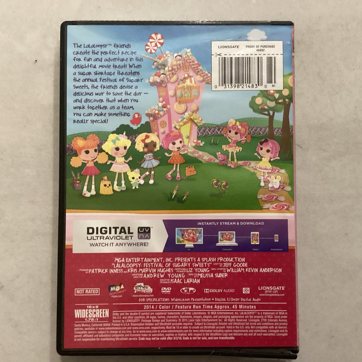 その他 LALALOOPSY: FESTIVAL OF SUGARY SWEETS [DVD] Import Lalaloopsy Festival of Sugary Sweets (DVD,2014) - Good 31398214830