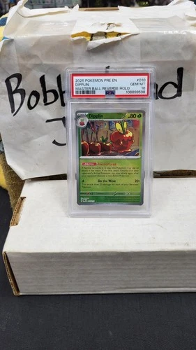 2025 DIPPLIN MASTER BALL REVERSE HOLO PRISMATIC EVOLUTIONS POKEMON PSA 10 #010