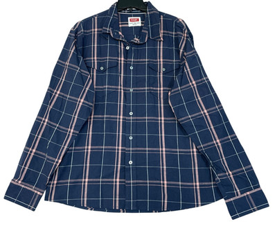 Wrangler Men's XL Flex  Plaid Button-Up Long Sleeve Shirt P0924