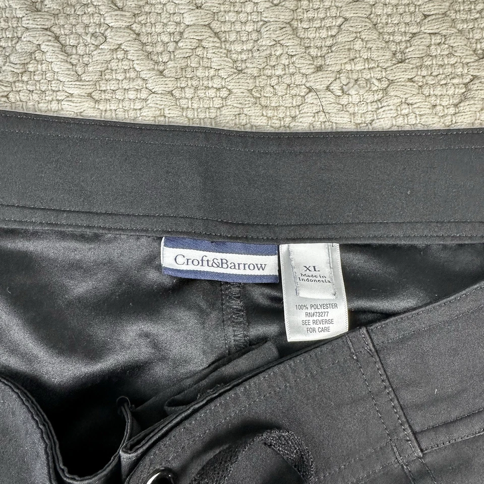 Pantalones cortos de natación Croft & Barrow negros con cordón para mujer XL activos informales Foto 3 de 4