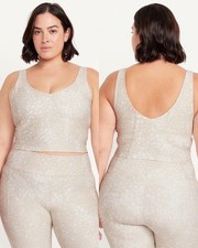 Old Navy Women  s Light Support PowerSoft Longline Sports Bra Pebble Size XS 2X