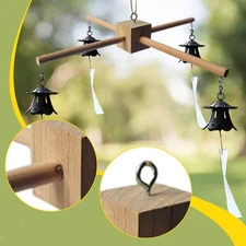 Wooden Mobile Frame Kit 4 Legged Newborn Mobile Hanger for Bell Bedroom Home