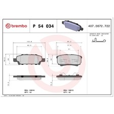 Satz Bremsbeläge Bremsklötze hinten für Jeep Compass MK49 Patriot MK74 | 2384