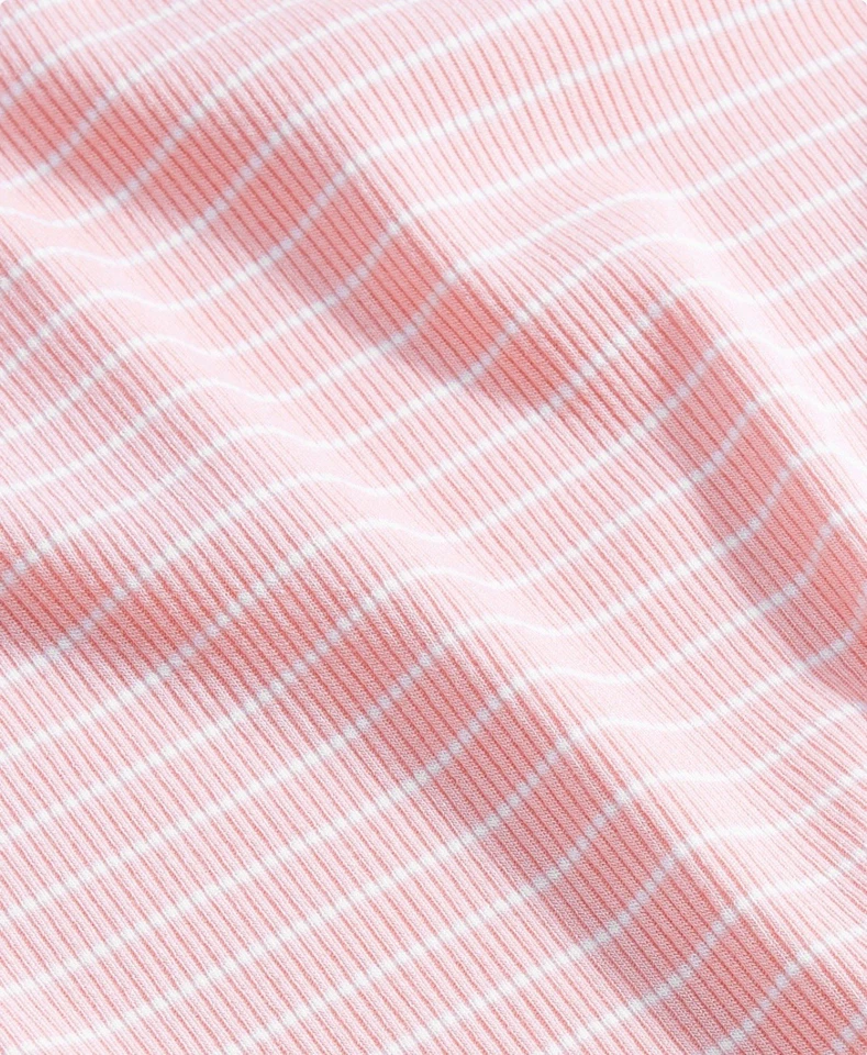 Camisón sin mangas State of Day para mujer acanalado mezcla modal rayas rosa satinado talla S Foto 4 de 4