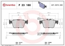 BREMBO Jeu de plaquettes de frein