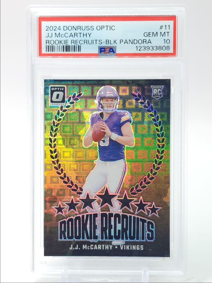 JJ McCarthy Panini Donruss Optic Rookie Recruits #11 Black Pandora