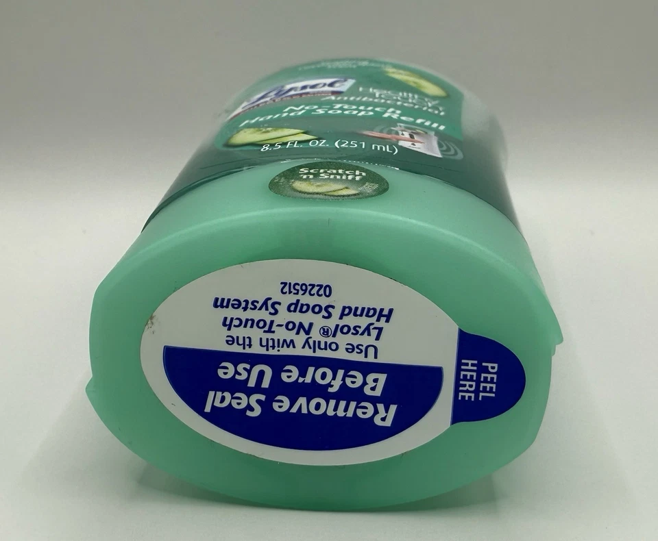 Lysol 健康无触摸洗手皂分配器补充黄瓜飞溅香味已过期 — 第 4/4 张图片