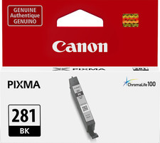 New Genuine Canon CLI-281 Black Ink Cartridges PIXMA TS6120, TS8120