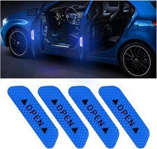 Reflective Safety Car Door Stickers 4 Pack Night Warning